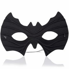 Skeleteen Black Bat Eye Mask is a great costume accessory for Halloween or dress-up. This super hero mask is 7.5" wide and has a 14" rubber that can stretch to 24" to fit all heads. The mask is made of blended fabrics so it can absorb sweat, and is stiffer for a better effect. Skeleteen items are made of tested materials that are non-toxic and safe. Eye Mask Costume, Bat Face, Bat Eyes, Bats For Kids, Bat Mask, Superhero Halloween, Batman Mask, Bat Costume, Up Costume