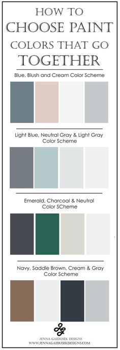 the color scheme for choose paint colors that go together with each other, including gray and white