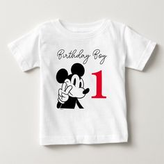 Make your little one's birthday extra special with this delightful Mickey Mouse Birthday Boy Shirt. Featuring the beloved Mickey Mouse, this shirt is a charming accessory for any birthday celebration. White Mickey Mouse Top For Birthday, Cute White Mickey Mouse Shirt, Themed White Shirt For Birthday, White Cartoon Print Top As Birthday Gift, Cute Cartoon Print Shirt For Birthday, Mickey Mouse Crew Neck Top For Birthday, Cute Birthday Shirt With Cartoon Print, Playful Cartoon Print Shirt For Birthday, White Cartoon Print Top