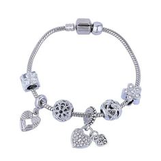 Get into this classic charm pendant bracelet, featuring a sturdy wrapped metal adjustable bangle. Metal Color: SilverMaterial: Stainless steel metal, rhinestone accents Size: One size fits most Ships: 5-7 days via USPS Lock Pendant, Bracelet Heart, Heart Lock, Adjustable Bangle, Pendant Bracelet, Heart Bracelet, Steel Metal, Metal Color, Charm Pendant