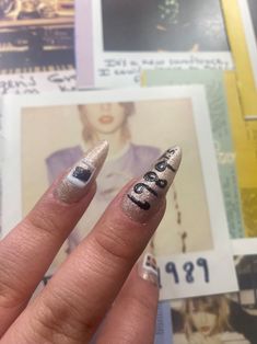 1989 Taylor Swift Inspired Nails Etsy 1989 Inspired Nails, Taylor Swift Inspired Nails, Taylor Swift Nails, 1989 Taylor Swift, Taylor Swift Inspired, Light Blue Nails, Nails Inspired, October Nails, Inspired Nails