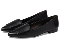 Paul Green Teddy Flat - Women's Shoes : Black Leather : Get that adorable simplistic look donning the Paul Green Teddy Flat. This pair of loafers are designed with pointed toe design, brand detailing on the footbed, and slip-on construction. Leather upper. Leather lining and insole. Latex midsole. Latex outsole. Imported. Measurements: Heel Height: 1 2 in Weight: 8 oz Product measurements were taken using size AT 4.5 (US Women's 7), width M. Please note that measurements may vary by size. Please Note: When you receive your shoes, the US size ordered will be printed on the box. The size printed on the shoe itself is its equivalent in Austrian sizing, which is 2.5 sizes smaller. Black Leather Slip-on Loafers, Black Leather Slip-on Slippers, Black Leather-lined Slip-on Flats, Green Leather Slip-on Loafers, Black Leather Slip-resistant Loafers, Black Shoes Women, Paul Green, Toe Designs, Shoes Black