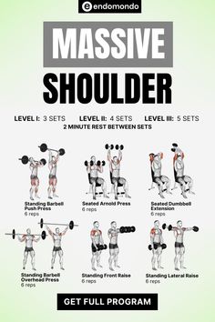 the ultimate guide to massive shoulder shoulders and back exercises for beginners, with instructions on how