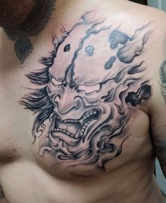 Oni Mask Tattoo Designs Tattoo Japanese Style, Tattoo Japanese, Japanese Oni, Tattoo Shading, Saved Tattoo, Love Japanese, Oni Mask