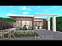 Cheap Houses To Build, Modern Colonial House Exterior, Modern Colonial House, Bloxburg Beach House, Colonial House Exteriors, Floor Bloxburg, Small House Layout, Modern Colonial, Tiny House Layout