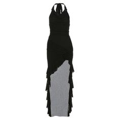 Please refer to our sizing chart for a guideline when choosing a size. 5 business days order processing time. 90% polyester 10% spandex Summer Party Maxi Dress With Cowl Neck, Fitted Draped Midi Dress With Ruffles, Fitted Draped Maxi Dress For Spring, Fitted Cowl Neck Maxi Dress For Date Night, Formal Fitted Maxi Dress With Cowl Neck, Fitted Ruffle Maxi Dress, Fitted Maxi Dress With Ruffles, Fitted Maxi Dress With Cowl Neck For Party, Fitted Cowl Neck Maxi Dress For Party