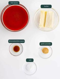 ingredients to make the best cheesecake recipe on a white background with text overlay