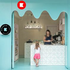 Mini Cafeteria, Pop Sugar, Gelato Shop, Retro Interior, Sweet Shop