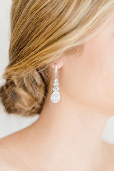 "ISABELLA TEARDROP BRIDAL EARRINGS ------------------------------- These teardrop wedding earrings are made of gorgeous cubic zirconia crystal that sparkle in the light. Achieve the look of the classical bride with these gorgeous bridal earrings. Need a matching bracelet? Here is the Isabella Earrings & Bracelet Set: https://www.etsy.com/listing/841374080/rose-gold-wedding-jewelry-set-silver?ref=shop_home_active_48&pro=1&frs=1 ------------------------------- DETAILS OF THE EARRINGS * White Teardrop Diamond Earrings For Wedding, Anniversary Bridal Drop Earrings, Wedding Drop Diamond Earrings For Pierced Ears, Classic Pear-shaped Cluster Earrings For Wedding, Teardrop Bridal Earrings For Anniversary, Wedding Drop Bridal Earrings For Pierced Ears, Wedding Bridal Drop Earrings For Pierced Ears, Drop Bridal Earrings For Pierced Ears, Wedding Drop Bridal Earrings