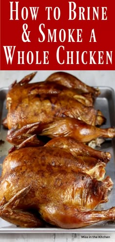 Best Chicken Brine, Chicken Brine Recipe, Chicken Brine, Traeger Grill Recipes, Smoker Cooking, Brine Recipe, Drumstick Recipes, Chicken Drumstick Recipes