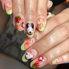 Strawberry Nails, Character Customization, Nail Tattoo, Cute Nail Art, 3d Nail