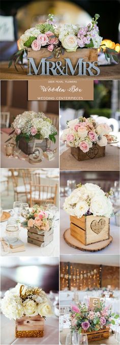 wedding cake and flowers on display at the reception table