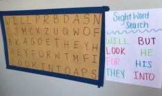 two bulletin boards with writing on them hanging on the wall next to eachother