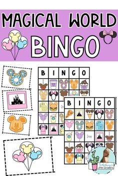 BINGO!!! Your students will LOVE this Magical World themed Bingo! There are 30 different bingo cards and 39 different Disney snack and accessory themed symbols within for your kids to find on the bingo cards. This activity is perfect for any Magical World and theme park themed activities. Disney Games For Kids Activities, Disney Bingo Printable Free, Disney Stem Activities, Disney Themed Activities, Disney Bingo, Disney Games For Kids, Disney Party Games, Disney Camp, Disneyland 2024