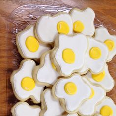 some eggs are in the shape of cookies