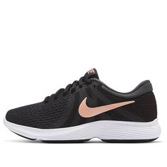 (WMNS) Nike Revolution 4 Black/Brown 908999-009 (SNKR/Low Top/Women's) Low Top, Black And Brown, Your Perfect, Womens Tops, Nike, Sneakers, Black