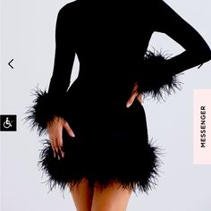 Bought An Xsmall And Needed A Small. Only Had 30 Days To Send Back And Missed The Time. Never Been Worn. Brand New. Still In A Nice Gift Box. On The Website For $269. Just Trying To Get As Much Money Back As Possible. [Price Firm] Bday Dresses Winter, Black Dress With Fur At The Bottom, Old Hollywood Glam Short Dresses, Feather Dress Short Black, Old Hollywood Glamour Short Dress, Fur Neck Dress, Black Dress With Birthday Sash, Black Velvet Dress Short Formal, Pretty Little Thing Birthday Dresses