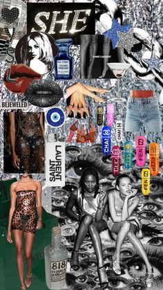 a collage of fashion and beauty pictures