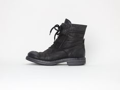 "grained leather combat boots in black. round toe. thick heavy duty soles produced by Italian company, Silga. label: n/a material: leather condition: excellent - has a whitish mark on the left toe box, some wear to the back of heels size: 37 (EU), fits true to size insole 9.75\" ball of foot 3.75\" heel 1.25\" outsole 10.5\" shaft height 5.5\" *PLEASE PROVIDE CONTACT NUMBER UPON CHECKOUT, THANK YOU!*" Womens Booties, Leather Combat Boots, Booties Ankle Boots, Boot Shoes Women, All Black Sneakers, Combat Boots, Bootie Boots, Rubber Sole, Heavy Duty