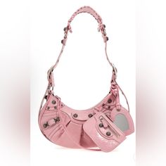 Looks Like New. No Receipt No Bag. Any Orders Over $500 Goes Through Poshmark Authenticity Department. Luxury Pink Rectangular Hobo Bag, Luxury Pink Top Handle Hobo Bag, Luxury Pink Hobo Bag With Detachable Strap, Pink Luxury Hobo Bag, Luxury Pink Hobo Bag For Daily Use, Trendy Pink Bag With Silver-tone Hardware, Balenciaga Bag, Balenciaga, Like New