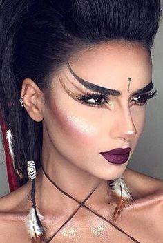 Halloween Schminke, Warrior Makeup, Beautiful Halloween Makeup, Halloweenský Makeup, Halloween Make-up Looks, Uhyggelig Halloween, Halloween Makeup Ideas