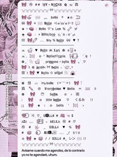 the cross stitch pattern has been designed to look like it is in pink and white