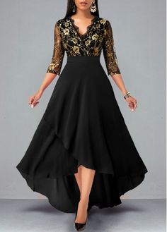 Color:Black;Size:S;Size:M;Size:L;Size:XL;Size:XXL;Package Contents:1 X Dress;Occasion:Other;Style:Tribal; Organza Mother Of The Bride Dress, Black High Low Dress, Plus Size Elegant Dresses, Birthday Fashion, 파티 드레스, Lace Formal Dress, Dress Occasion, Party Package, Floral Print Maxi Dress