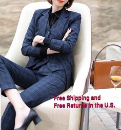 USA SELLER. FREE, Easy Exchange or Return. Please check size chart on the listing's photo.  Approximate the U.S. sizes; S is 2, M is 4 , L is 6, XL is 8, XXL is 10, 3XL is 12, 4XL is 14, 5XL is 16 Ladies tree pieces Professional Business office job Suits.  We will ship from Texas. Stay in style with our trendy suit perfect for looking stylish with minimal effort. Professional, office everyday wear. With our quality and proven materials. The suit will last you a long time. We accept returns 3 day Tailored Office Lady Suit, Tailored Office Suits, Office Lady Sets With Notch Lapel, Tailored Sets For Business Casual, Fitted Notch Lapel Office Lady Sets, Notch Lapel Suits For Business Meetings, Office Lady Suit With Notch Lapel For Business Meetings, Fitted Suits For Workwear, Office Lady Style, Fitted Notch Lapel Office Lady Pantsuit