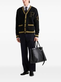 Prada Patch-detailing Cardigan  - Farfetch