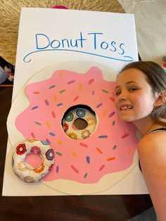 Doughnut Theme Party, Donut Toss Game, Sweet Treat Party Games, Two Sweet Party 2nd Birthday Games, Dunkin Donuts Birthday Party Ideas, Donut On A String Game, Donut Birthday Party Games, Dunkin Donuts Birthday Party, Donut Party Games