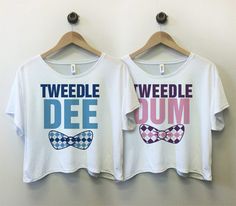 Best Friend Matching Shirts, Tweedle Dum, Best Friend T Shirts, Bff Shirts, Tweedle Dee, Best Friend Outfits, Bff Outfits, Best Friend Shirts, Shirts Ideas