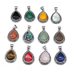 PRICES MAY VARY. Material: The waterdrop shape mixed healing stone like tiger eye,lapis lazuli,green aventurine,rose quartz,opal,abalone shell,amethyst etc. Size:This stone pendant is 24x40mm. Quantity：The random 4 pcs mixed stone pendants. Gift:Good ideal gift for sharing with lovers, family or friends,can be made for necklace,car pendant,key pendant. Health:Stone Produce Can Give You Deep Sense of Positive Energy, Peace of Mind, Balance, Healing, Meditation, Balancing Emotions Energy for Begin Jewelry Making Necklace, Jewelry Making Charms, Key Pendant, Diy Charms, Crystal Drop, Drop Pendant, Fashion Jewelry Necklaces, Agate Stone, Diy Necklace