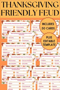 thanksgiving printables for friends and family members to use in the classroom or at home