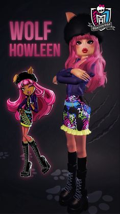 Dress to impress fit for Howleen Wolf from Monster high [made by valerie_khomyak] Monster High Dress To Impress, Dti Characters, Wolf Dress, Howleen Wolf, Dti Hacks, Roblox Clothes, Dti Ideas, Dti Outfits, Sailor Moon Art