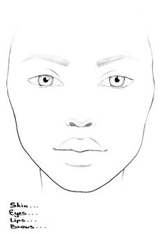 a drawing of a man's face with the eyes wide open and eyebrows down