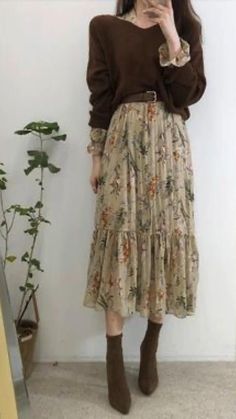 Rok Outfit, Cottagecore Outfits, Cottagecore Fashion, Moda Vintage, Maxi Skirts, Inspired Outfits