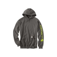 The Carhartt Loose-Fit Midweight Logo Hoodie for Men is made from an optimized cotton/polyester blend for durability, warmth, and comfort. It's a smart choice for outside work or play. This men's hoodie features a logo printed on the left sleeve and another sewn on the handwarmer pouch. The Carhartt Loose-Fit Midweight Long-Sleeve Hoodie also features a drawcord-adjustable hood and a rib-knit hem and cuffs. Solids: 50% cotton/50% polyester blend. Heather Gray: 70% cotton/30% polyester. Machine wash. Imported.Manufacturer style #: K288. Solids: 50% cotton/50% polyester blend Heathers: 70% cotton/30% polyester Handwarmer pouch Drawcord-adjustable hood Rib-knit cuffs and waist Logo screen-printed on the left sleeve Carhartt Pullover, Carhartt Hoodie, Carhartt Shirts, Men Carhartt, Carhartt Mens, Three Piece, Shirt Accessories, Look Cool, Outerwear Women