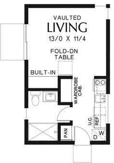 the floor plan for a small apartment