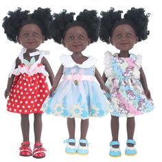 14 Inches Black Baby Girl Dolls With Cute Black Curly Hair 35CM Simulation American Doll With Jewel Black Baby Girl, Black Curly, Black Curly Hair, Black Baby, Black Babies, Shoes Dress, American Doll, Cute Black