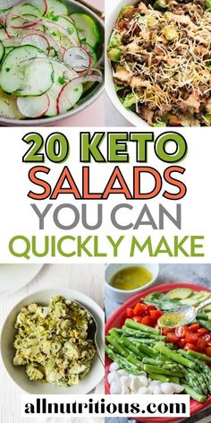 Keto Salad Ideas, 1200 Calorie Diet Meal Plans, Keto Salads, Keto Salad, Boiled Egg Diet Plan, Salad Ideas, Low Fat Diets, Diet Help, Keto Diet Meal Plan