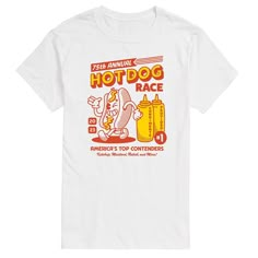 Club Merch Ideas, Hot Dog Tshirt, Food Shirt Design, Rubber Hose Cartoon, Racing Dogs, Club Merch, Restaurant Logos, Cartoon Reference, Tshirt Graphics