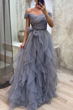 Mesh Prom Dress, Off Shoulder Evening Dress, Evening Maxi Dress, Tulle Sleeves, Evening Dresses With Sleeves, Off Shoulder Fashion, Dress Sleeve Styles, Maxi Dress Evening, Long Summer Dresses