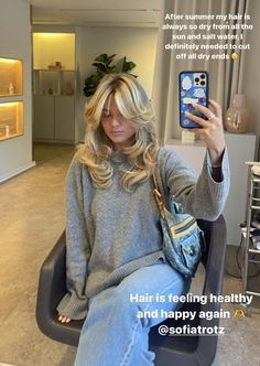 Contoured Layers Hair, Dramatic Long Layers, Stunning Blonde Hair, Medium Length Blonde Hair With Layers And Curtain Bangs, Hannah Godwin Hair, Ellie Haircut, Contour Haircut, Alix Earle Hair, Hair Appointment Outfit