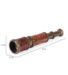 an old telescope is shown with measurements for the size and shape, as well as how to measure it