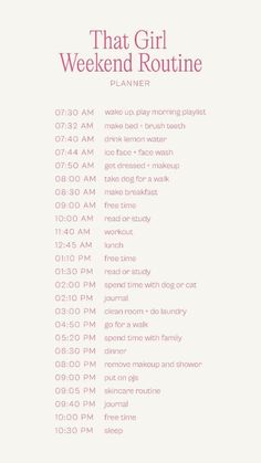 Day Off Morning Routine, Schedule For Weekends, Things To Add To Your Daily Routine, Good Weekend Morning Routines, Productive Day Checklist, Every Day Routine List, Self Care Day Schedule