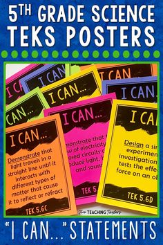 the 5th grade science teks posters