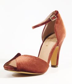 Crafted from sumptuous rust velvet, these beauties from Chelsea Crew add a touch of elegance to any outfit. The adjustable ankle strap ensures a snug fit while providing that extra flair you crave. With a chic peep toe design, your pedicure will steal the spotlight! Complete with a 3.5 inch heel.This is a Special Order item, please allow a 2-3 day handling time.Available while supplies last. Rust Wedding Accessories, Velvet Heels, Open Toe Heels, Bridesmaid Shoes, Slingback Heels, Wedding Heels, Ankle Strap Heels, Peep Toe Heels, Ankle Straps