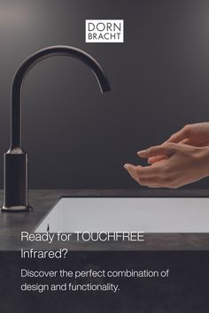 an advertisement for a new faucet that is designed to look like a sink