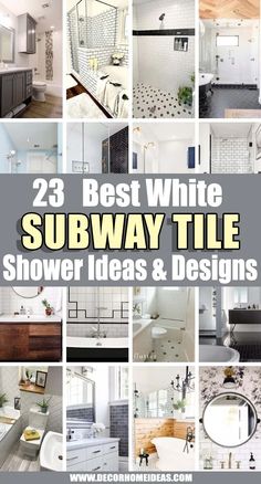 the best white subway tile shower ideas and designs