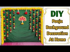 Varalakshmi Pooja Background Decoration at home || Varalakshmi Pooja Decoration Ideas. - YouTube Pooja Background Decoration Ideas, Simple Background Decoration For Pooja, Mahalakshmi Decoration At Home, Annaprasana Decoration Ideas At Home Diy, Varalaxmi Pooja Decoration, Pooja Backdrops, Pooja Background Decoration, Pooja Background, Varalakshmi Pooja Decoration